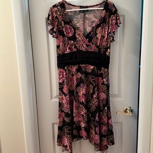 Floral print dress with empire waist